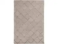 LivingStyles Panama Diamonds Hand Tuffted Wool & Viscose Rug, 300x250cm, Taupe offer