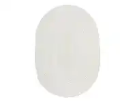LivingStyles Bondi Hand Braided Jute Oval Rug, 220x150cm, White offer
