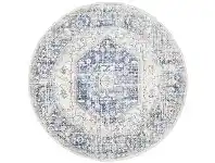 LivingStyles Mayfair Lorissa Bohemian Round Rug, 240cm, Blue offer