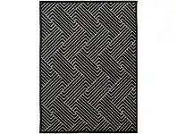 LivingStyles York Cindy Modern Rug, 290x200cm, Black offer