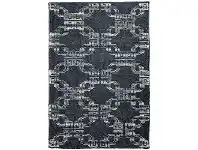LivingStyles Chains Modern Wool Rug, 130x70cm, Midnight Blue offer