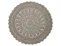 LivingStyles Hooks Hand Knotted Modern Round Wool Rug, 100cm, Grey offer