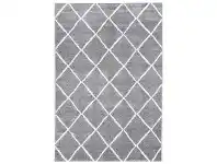 Kimberley Criss Cross Modern Rug, 330x240cm, Grey