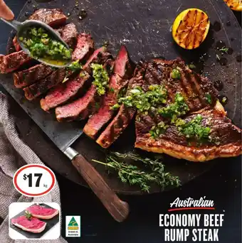 IGA Australian ECONOMY BEEF RUMP STEAK offer