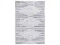LivingStyles Kimberley Diamond Space Modern Rug, 150x80cm, Grey offer