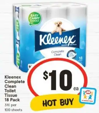 Kleenex Complete Clean Toilet Tissue 18 Pack