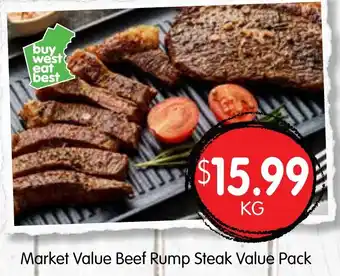 Spudshed Market Value Beef Rump Steak Value Pack offer