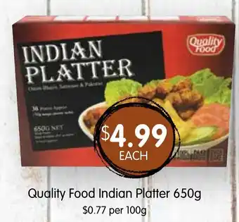 Spudshed Quality Food Indian Platter 650g offer