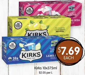 Kirks 10x375ml