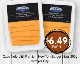Spudshed Cape Naturalist Premium New York Burger Slices 200g offer
