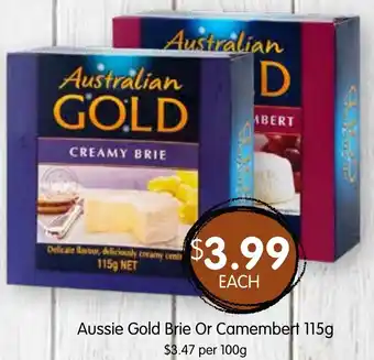 Spudshed Aussie Gold Brie Or Camembert 115g offer