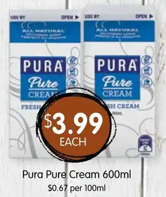 Pura Pure Cream 600ml