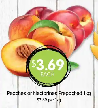 Spudshed Peaches or Nectarines Prepacked 1kg offer