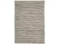 LivingStyles Chicago No.95 Handwoven Reversible Wool & Cotton Rug, 130x70cm, Charcoal offer
