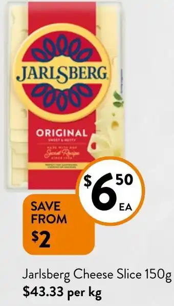 Foodworks Jarlsberg Cheese Slice 150g offer