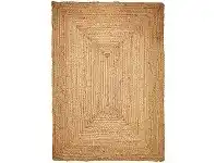 LivingStyles Kaza Handwoven Jute Rug, 225x155cm, Natural offer