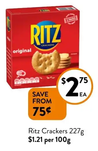 Foodworks Ritz Crackers 227g offer