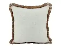 LivingStyles Farra Linen Fringe Scatter Cushion, Beige offer