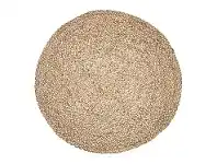 LivingStyles Kaza Handwoven Round Jute Rug, 120cm, Natural / Grey offer