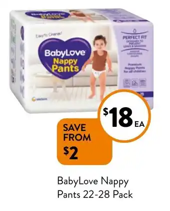 Foodworks BabyLove Nappy Pants 22-28 Pack offer