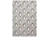 Alaska No.6208 Designer Wool Rug, 280x190cm, Ivory