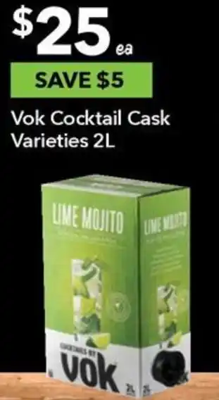 Ritchies Vok Cocktail Cask Varieties 2L offer