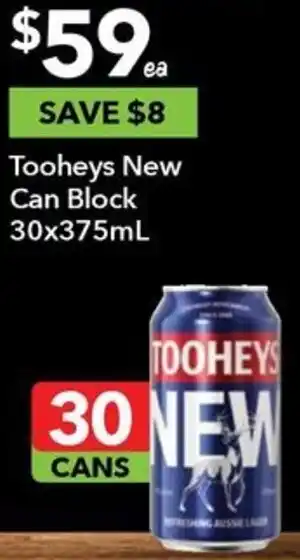 Tooheys New Can Block 30x375mL