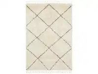 Saffron Hawa Fringed Shag Rug, 230x160cm, Natural