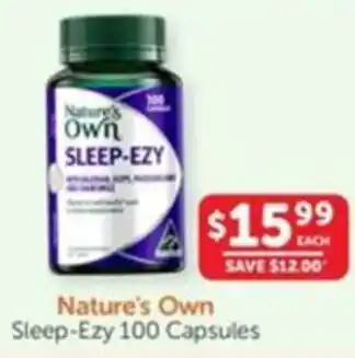 WHOLELIFE catalogue Nature's Own Sleep-Ezy 100 Capsules offer
