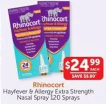 Rhinocort Hayfever & Allergy Extra Strength Nasal Spray 120 Sprays
