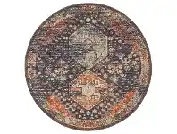 LivingStyles Legacy No.854 Bohemian Round Rug, 150cm, Midnight offer