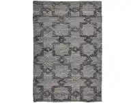 LivingStyles Estelle Trellis Bamboo Silk Modern Rug, 380x280cm, Grey offer