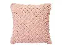 LivingStyles Mariah Cotton Woven Scatter Cushion, Rose Pink offer
