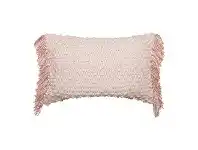 Bonnie Cotton Lumbar Cushion, Clay Pink