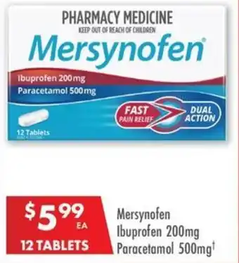 Pharmacy4Less Mersynofen Ibuprofen 200mg Paracetamol 500mg offer