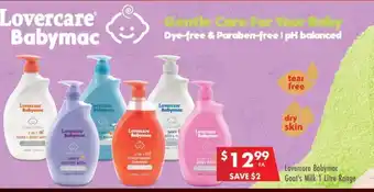 Pharmacy4Less Lovercare Babymac Goat's Milk 1 Litre Range offer