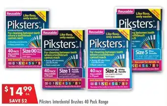 Pharmacy4Less Piksters Interdental Brushes 40 pack Range offer