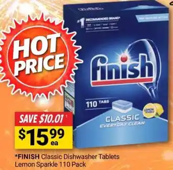 FINISH Classic Dishwasher Tablets Lemon Sparkle 110 Pack