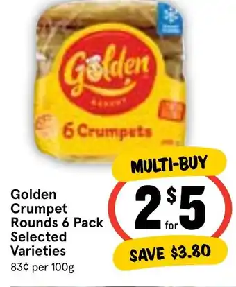 Ritchies Golden Crumpet Rounds 6 Pack Selected Varieties offer