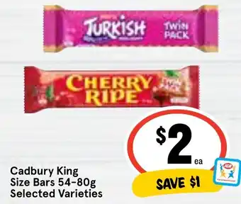 Ritchies Cadbury King Size Bars 54-80g Selected Varieties offer