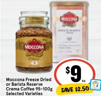 Ritchies Moccona Freeze Dried or Barista Reserve Crema Coffee 95-100g Selected Varieties offer