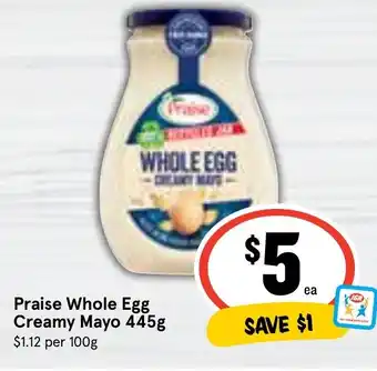Praise Whole Egg Creamy Mayo 445g