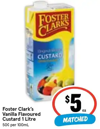 Foster Clark's Vanilla Flavoured Custard 1 Litre