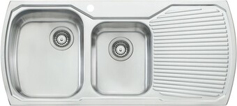 The Good Guys Oliveri 1 + 1/2 Bowl Inset Sink with Drainer offer
