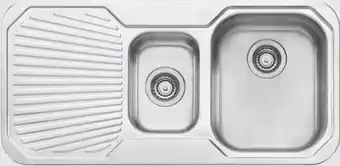Oliveri 1 + 1/2 Bowl Inset Right Hand Sink with Drainer