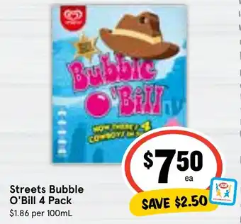Ritchies Streets Bubble O'Bill 4 Pack offer