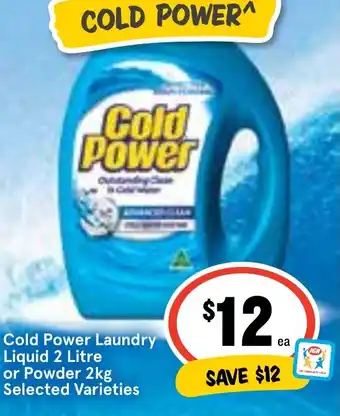Ritchies Cold Power Laundry Liquid 2 Litre or Powder 2kg Selected Varieties offer