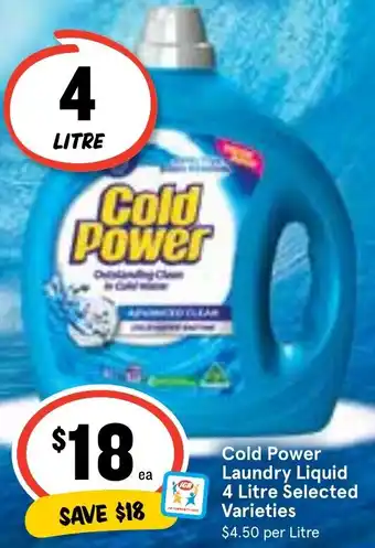 Ritchies Cold Power Laundry Liquid 4 Litre Selected Varieties offer