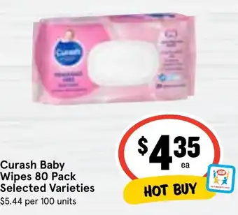 Ritchies Curash Baby Wipes 80 Pack Selected Varieties offer