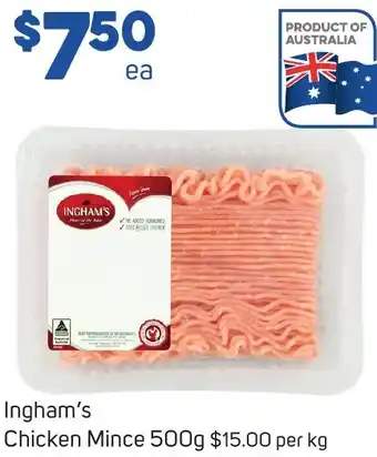 Foodland Ingham's Chicken Mince 500g offer